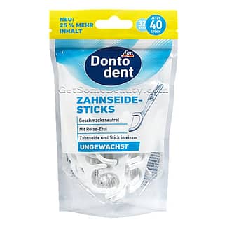 Dontodent Floss Sticks Unwaxed 40 sticks