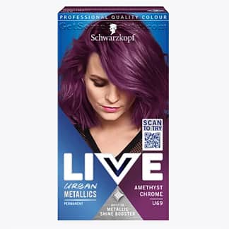 Schwarzkopf LIVE Permanent Hair Dye Urban Metallics U69 Amethyst Chrome