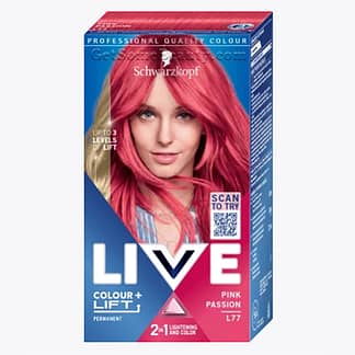 Schwarzkopf LIVE Permanent Hair Dye Colour + Lift L77 Pink Passion