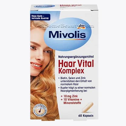 Mivolis Hair Vital Vitamin Complex With Zinc 60 Capsules